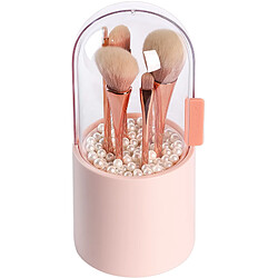 Universal Boîte de rangement de cosmétiques pour femmes Composition Brosse Boîte de rangement d'outils de maquillage Stylo Vernis à ongles Transparent avec couverture Organiser seau