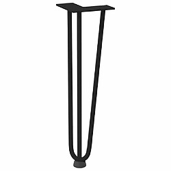 Avis vidaXL Pieds de table en forme d'épingle à cheveux 4 pcs noir 42 cm