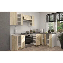 Avis Cstore SARA Cuisine complete modulable - Angle réversible - 7 éléments - Décor chene sonoma - L270 x L148 cm - Plan de travail non inclus