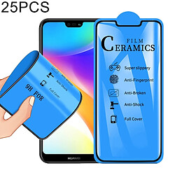 Wewoo Film de verre trempé de céramique à pleine couverture25 PCS 2.5Dpour Huawei P20 Lite / Nova 3e