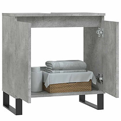 Avis Maison Chic Armoire de bain,Meuble de rangement de salle de bain,Meuble haut gris béton 58x33x60 cm bois d'ingénierie -GKD128253