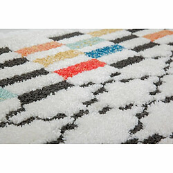 Avis Paris Prix Tapis Ethnique à Franges Agadir Noir & Multicolore 200 x 290 cm