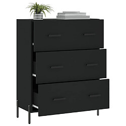 Avis vidaXL Buffet noir 69,5x34x90 cm bois d'ingénierie