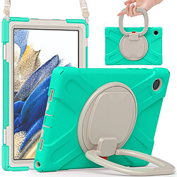 Coque en silicone avec béquille rotative à 360° Vert menthe pour Samsung Galaxy Tab A8 10.5 (2021)