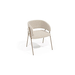 Avis ICONIK INTERIOR Chaise de salle à manger - Revêtue de tissu - Roaw Beige