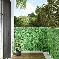 vidaXL Écran d'intimité de balcon aspect de plante vert 500x120 cm PVC