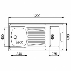 Acheter Mezieres Kitchenette 120cm domino induction sans réfrigérateur