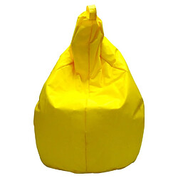 Alter Pouf élégant, couleur jaune, Dimensions 80 x 120 x 80 cm