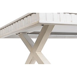 Avis Pegane Table basse en bois de manguier/métal coloris blanc/doré - Longueur 140 x Profondeur 70 x Hauteur 42 cm