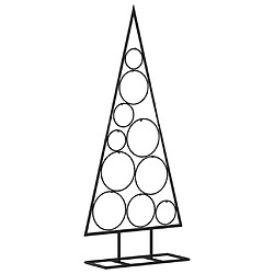 vidaXL Arbre de Noël en métal pour décoration noir 90 cm