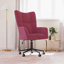 vidaXL Chaise de relaxation Rouge bordeaux Velours