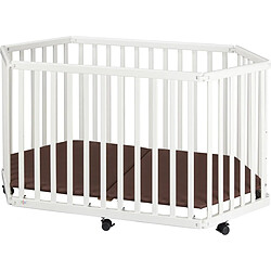 TISSI Parc Playpen blanc avec matelas