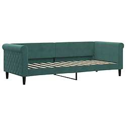 vidaXL Lit de repos sans matelas vert foncé 80x200 cm velours