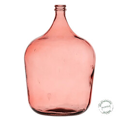 BigBuy Home Bouteille Décorative 36,5 x 36,5 x 56 cm Rose verre recyclé