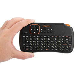 Wewoo Pour PC, Pad, Android / noir Google TV Box, Xbox360, PS3, HTPC / IPTV, Veille automatique de et mode de réveil & méthode de saisie russe S1 Air Mouse 83 touches QWERTY 2.4GHz Mini Rechargeable & 160 Clavier sans fil avec pavé tactile