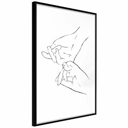 Paris Prix Affiche Murale Encadrée Joined Hands White 20 x 30 cm Noir