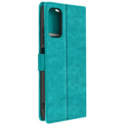 Avizar Étui Redmi Note 10s/Note 10 Vintage Porte-carte Fonction Support Bleu