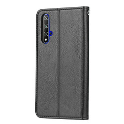 Avis Wewoo Housse Coque Étui en cuir flip horizontal de texture de peau de pétrissage pour Huawei Honor 20avec cadre photo et support et fentes cartes et portefeuille noir