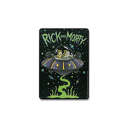 Logoshirt Rick & Morty - Panneau métal Spaceship 15 x 21 cm