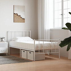 vidaXL Matelas en mousse blanc 100x200 cm dureté H2 H3