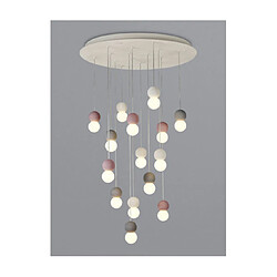 Luminaire Center Suspension Galaxia Ciment blanc, gris, rouge