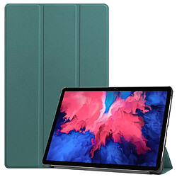 Etui en PU avec support tri-pliure vert pour votre Lenovo Xiao Xin Pad J606F