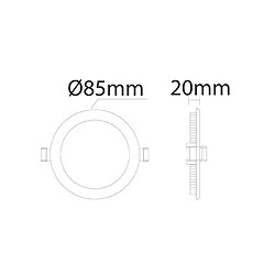 Avis VITO Dalle LED ronde extra plate 3W 4000K