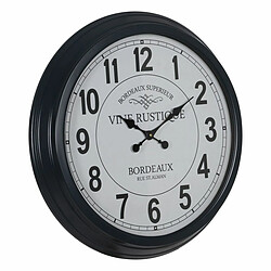 BigBuy Home Horloge Murale Blanc Noir Fer 70 x 70 x 6,5 cm