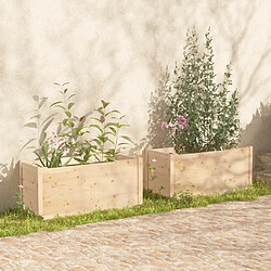 vidaXL Jardinières 2 pcs 100x50x50 cm Bois de pin massif