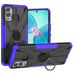 Coque en TPU 2-en-1, anti-chutte avec béquille pour votre Infinix Hot 12 Play 4G - violet