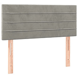 Acheter Maison Chic Tête de lit scandinave à LED,meuble de chambre Gris clair 100x5x78/88 cm Velours -MN62220