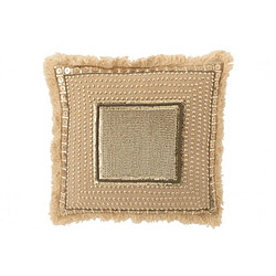 Dansmamaison Coussin Bord Ibiza Coton Beige/Blanc