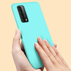 Avizar Coque Huawei P smart 2021 Silicone Gel Souple Finition Soft Touch Turquoise pas cher