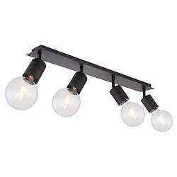 Globo Lighting Spot plafonnier design métal Hermine - 4 Ampoules - Noir