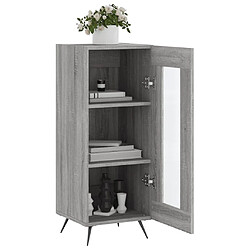 Avis vidaXL Buffet Sonoma gris 34,5x34x90 cm Bois d'ingénierie