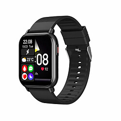 Montre Intelligente 1.85 Pouces Écran Hd Oxygène Sanguin Surveillance De La Température Corporelle Bracelet De Remise En Forme Noir