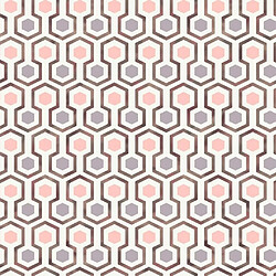 Noordwand Papier peint Good Vibes Hexagon Pattern Rose et violet