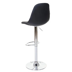 Acheter Mendler Tabouret de bar HWC-A67, tabouret de bar ~ similicuir noir, pied chromé