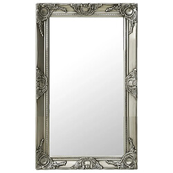 Maison Chic Miroir mural style baroque | Miroir Décoration pour Maison Salle de Bain 50x80 cm Argenté -GKD41615