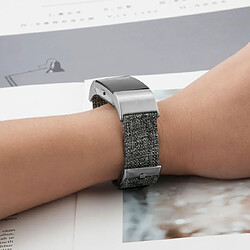 Acheter Wewoo Bracelet pour montre connectée FITBIT Charge 2 de en toile avec toiletaille L Gris noir