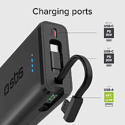 Avis SANAG Power Bank 10 000 Mah Avec Câble Usb-C Intégré 20W, Power Delivery, Powerbank Avec Port Type C Entrée/Sortie Et Port Usb-A, Compact, Universelle Pour Samsung, Iphone 15, Iphone 16, Xiaomi, Noir.