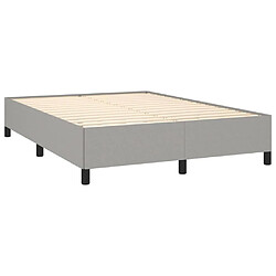 Acheter Maison Chic Lit Adulte - Lit simple Lit à sommier tapissier avec matelas moelleux - Meuble de Chambre - Gris clair 140x190cm Tissu -MN47393