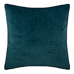 Atmosphera, Createur D'Interieur Coussin design en velours Dolce - L. 40 x l. 40 cm - Bleu canard