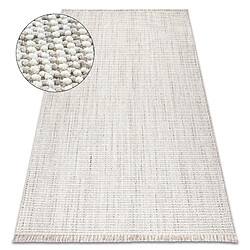 RUGSX Tapis NANO EO78C Melange, bouclé, tissé plat gris blanc 120x170 cm