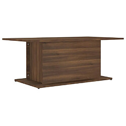 vidaXL Table basse chêne marron 102x55,5x40 cm bois d'ingénierie