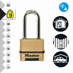 Cadenas Excell® en zinc MASTERLOCK 56 mm - Combinaison programmable - M175EURDLH