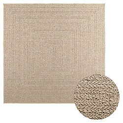 vidaXL Tapis ZIZUR beige 200x200 cm aspect de jute intérieur extérieur