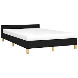 Avis Maison Chic Lit adulte - Cadre Structure de lit avec tête de lit Contemporain Noir 120x200 cm Tissu -MN62419