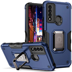 Coque en TPU anti-griffes avec béquille, bleu pour votre TCL 20 XE