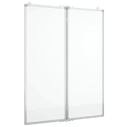 vidaXL Tableau blanc magnétique pliable 80x100x1,7 cm aluminium